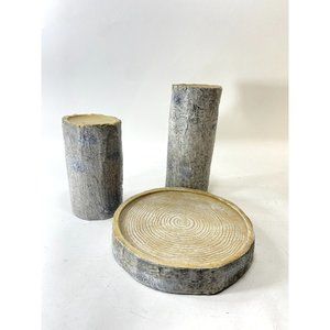 Rustic Logs Home Decor 3 Piece Set
